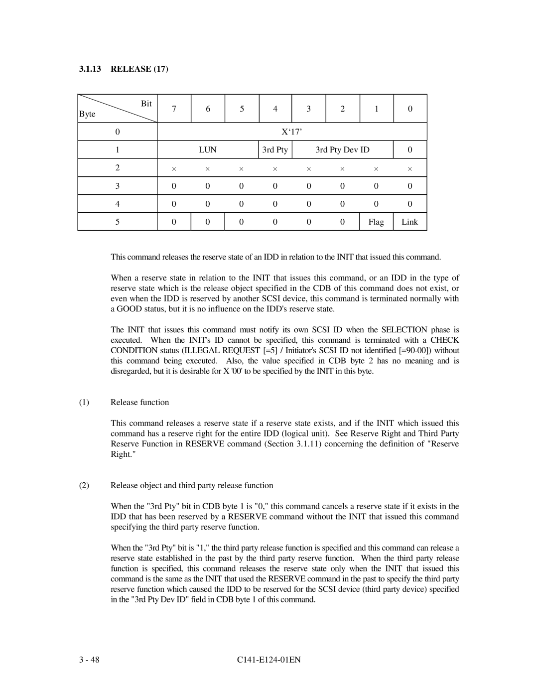 Fujitsu MAN3184, MAN3367, MAN3735 SERIES DISK DRIVES specifications Release 