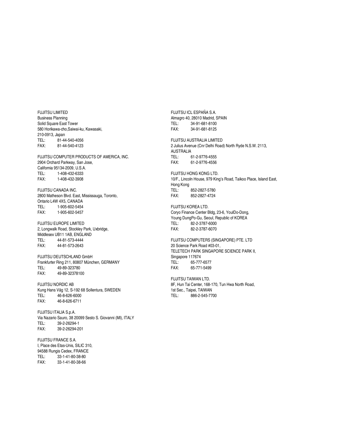 Fujitsu MAN3184, MAN3367, MAN3735 SERIES DISK DRIVES specifications Fujitsu Canada INC 