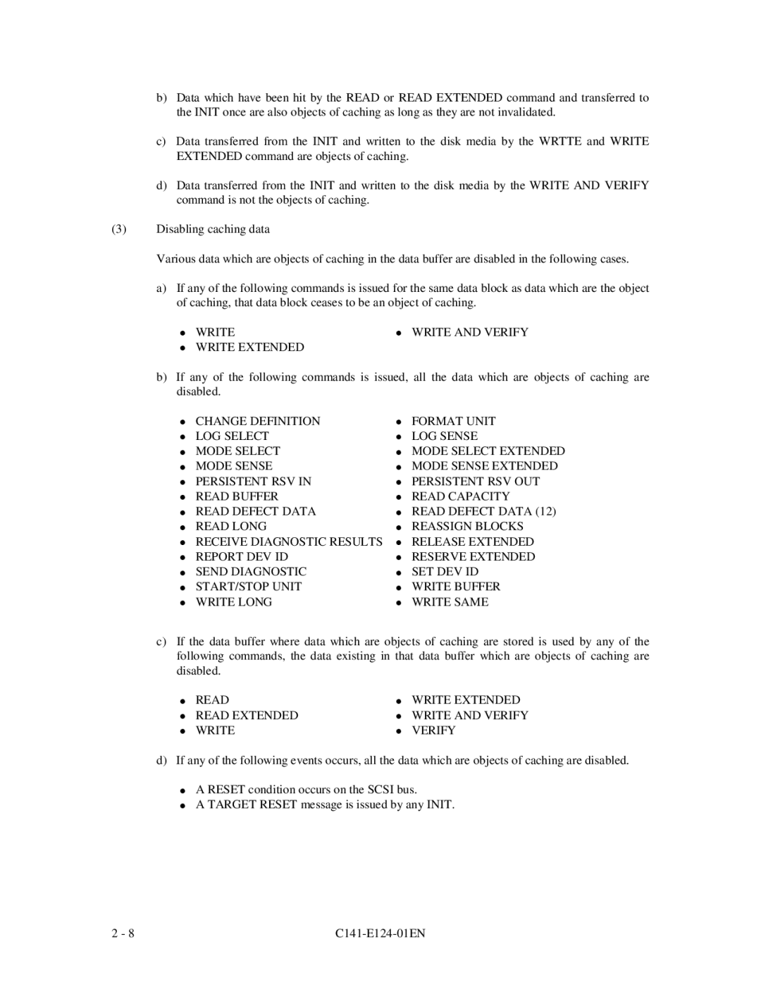 Fujitsu MAN3184, MAN3367, MAN3735 specifications Read Write Extended Read Extended Write and Verify 