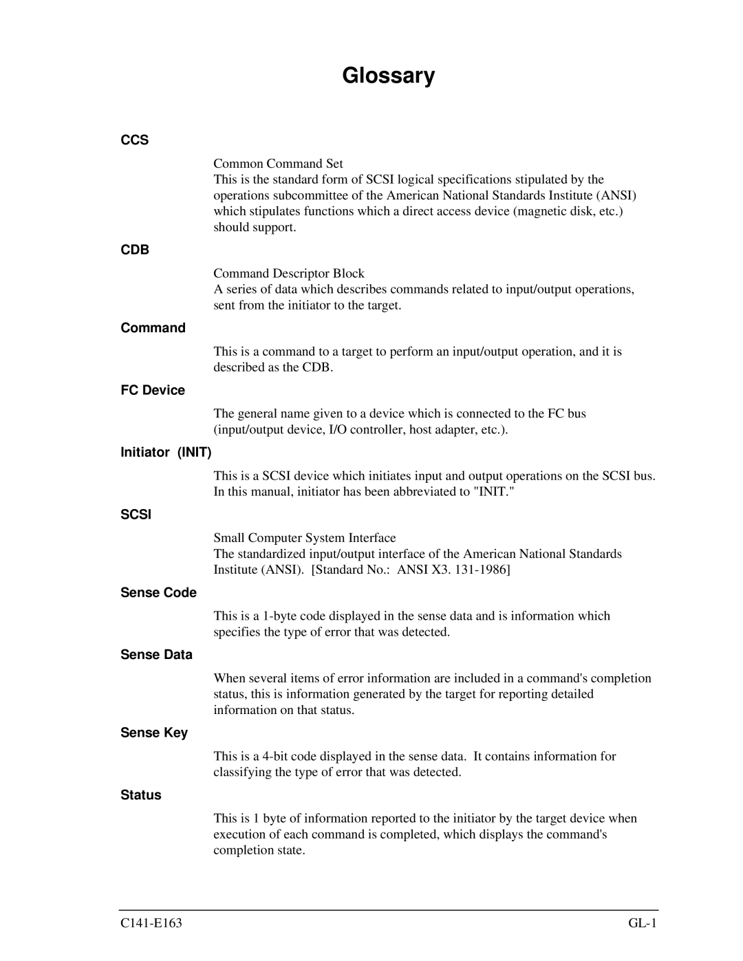 Fujitsu MAP3735FC, MAP3147FC manual Glossary 