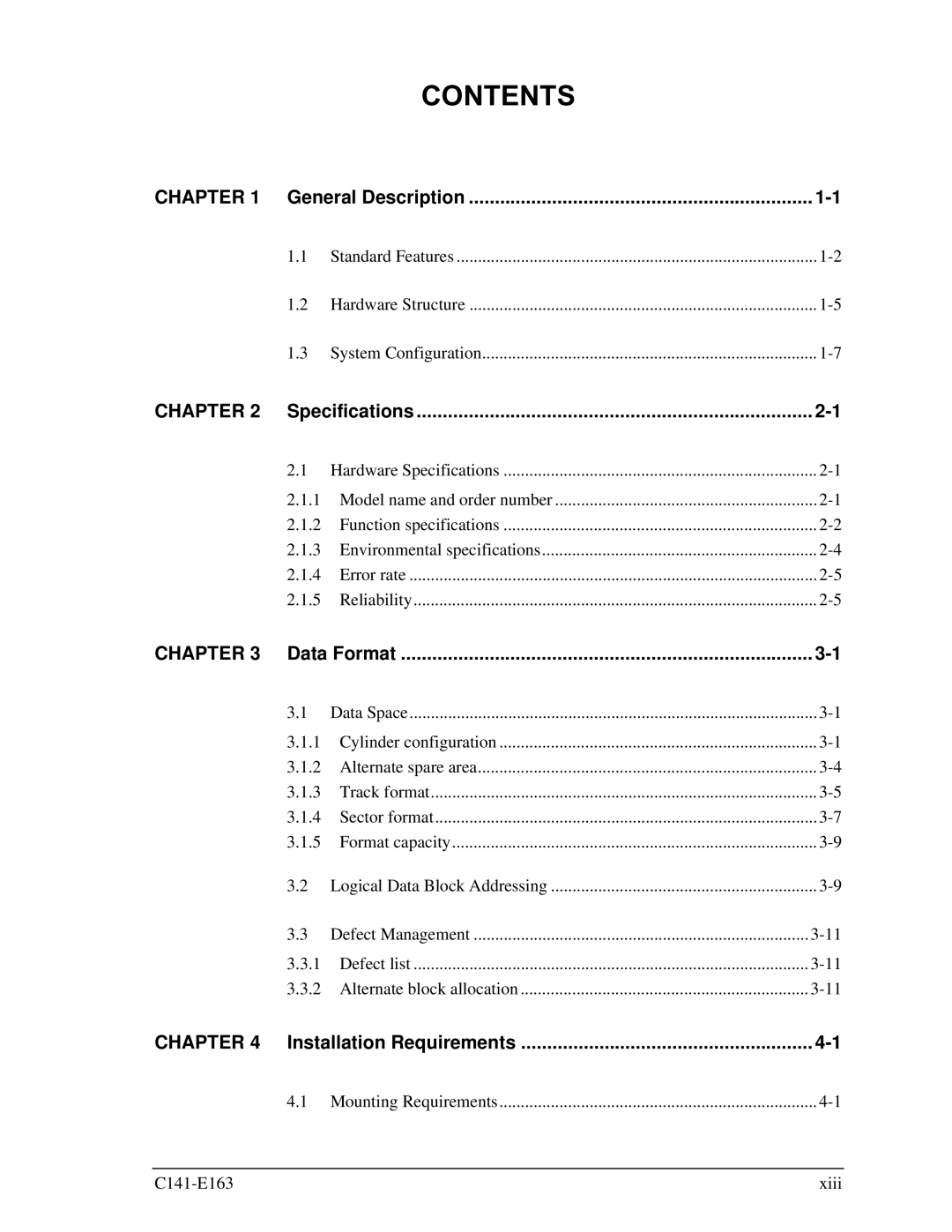 Fujitsu MAP3735FC, MAP3147FC manual Contents 