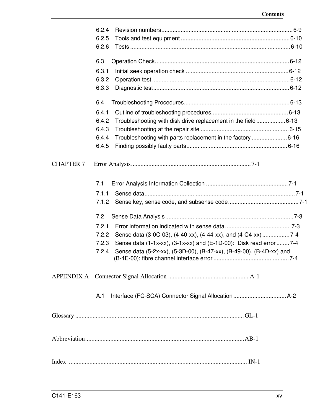 Fujitsu MAP3735FC, MAP3147FC manual Appendix a Connector Signal Allocation 