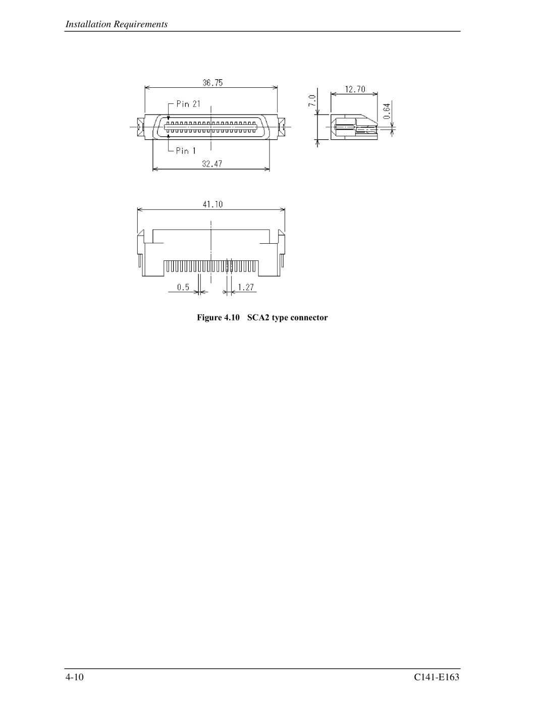 Fujitsu MAP3147FC, MAP3735FC manual 10 SCA2 type connector 