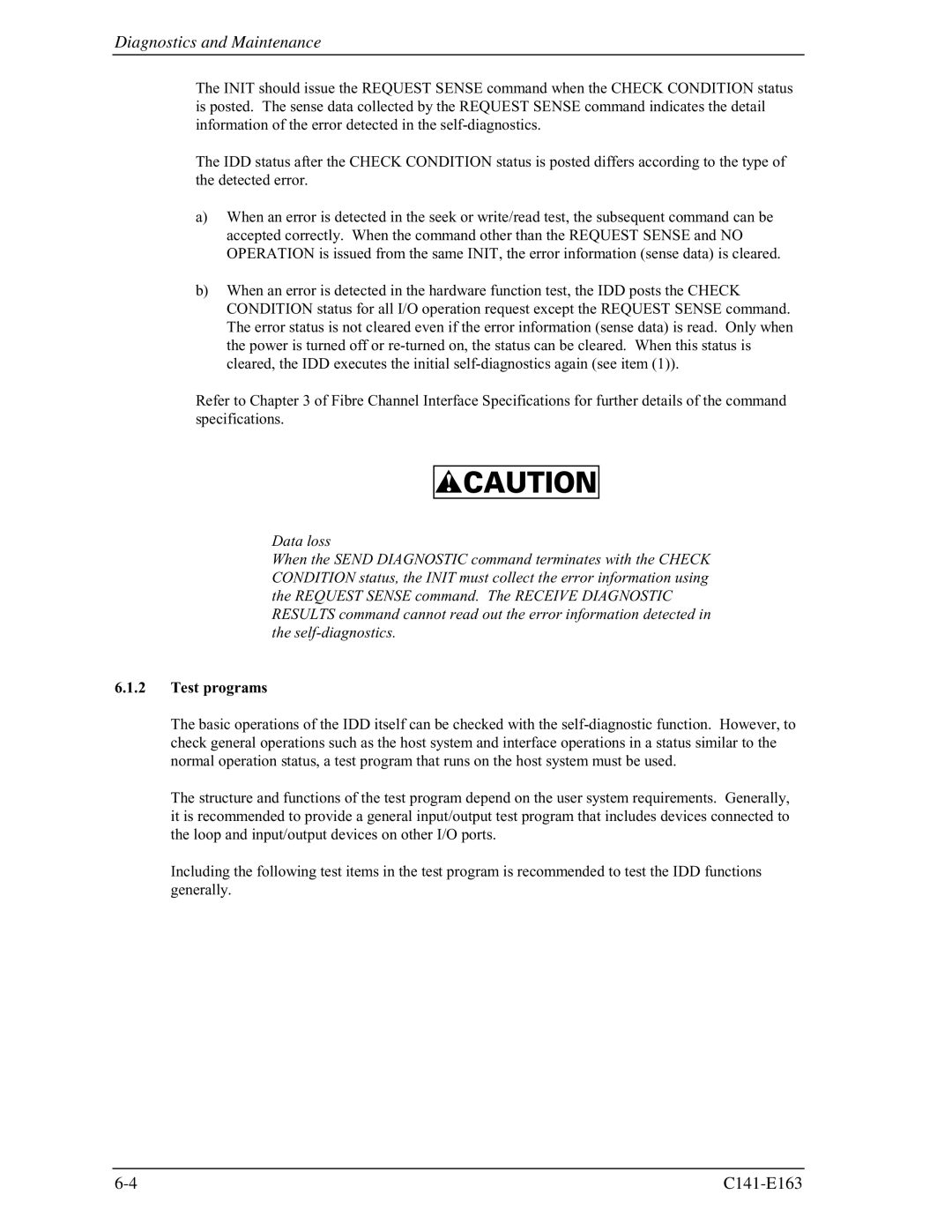 Fujitsu MAP3147FC, MAP3735FC manual Test programs 