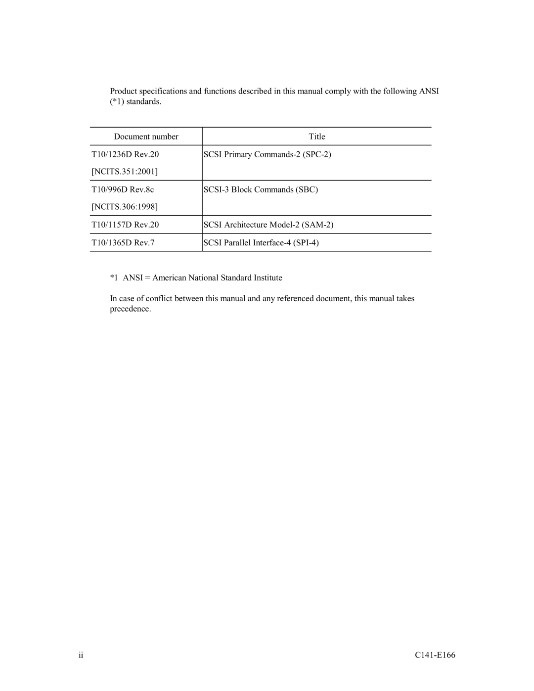 Fujitsu MAP3735NC/NP, MAP3147NC/NP, MAP3367NC/NP manual Related Standards 