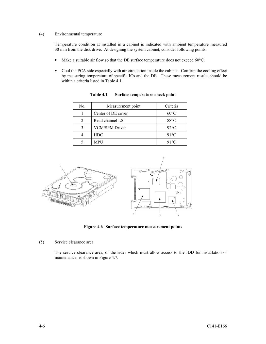 Fujitsu MAP3735NC/NP, MAP3147NC/NP, MAP3735NP, MAP3367NC/NP, MAP3367NP manual Surface temperature check point, Hdc, Mpu 