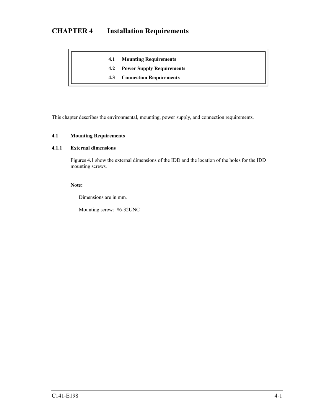 Fujitsu MAS3735FC, MAS3367FC manual Installation Requirements, Mounting Requirements External dimensions 