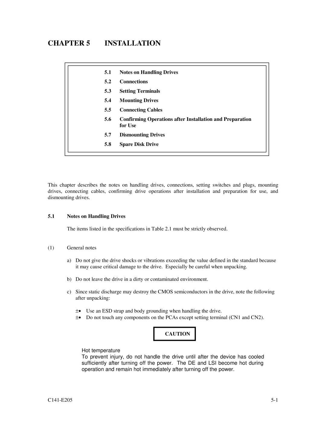 Fujitsu MAU3147NC/NP, MAU3073NC/NP, MAU3036NC/NP manual Installation 