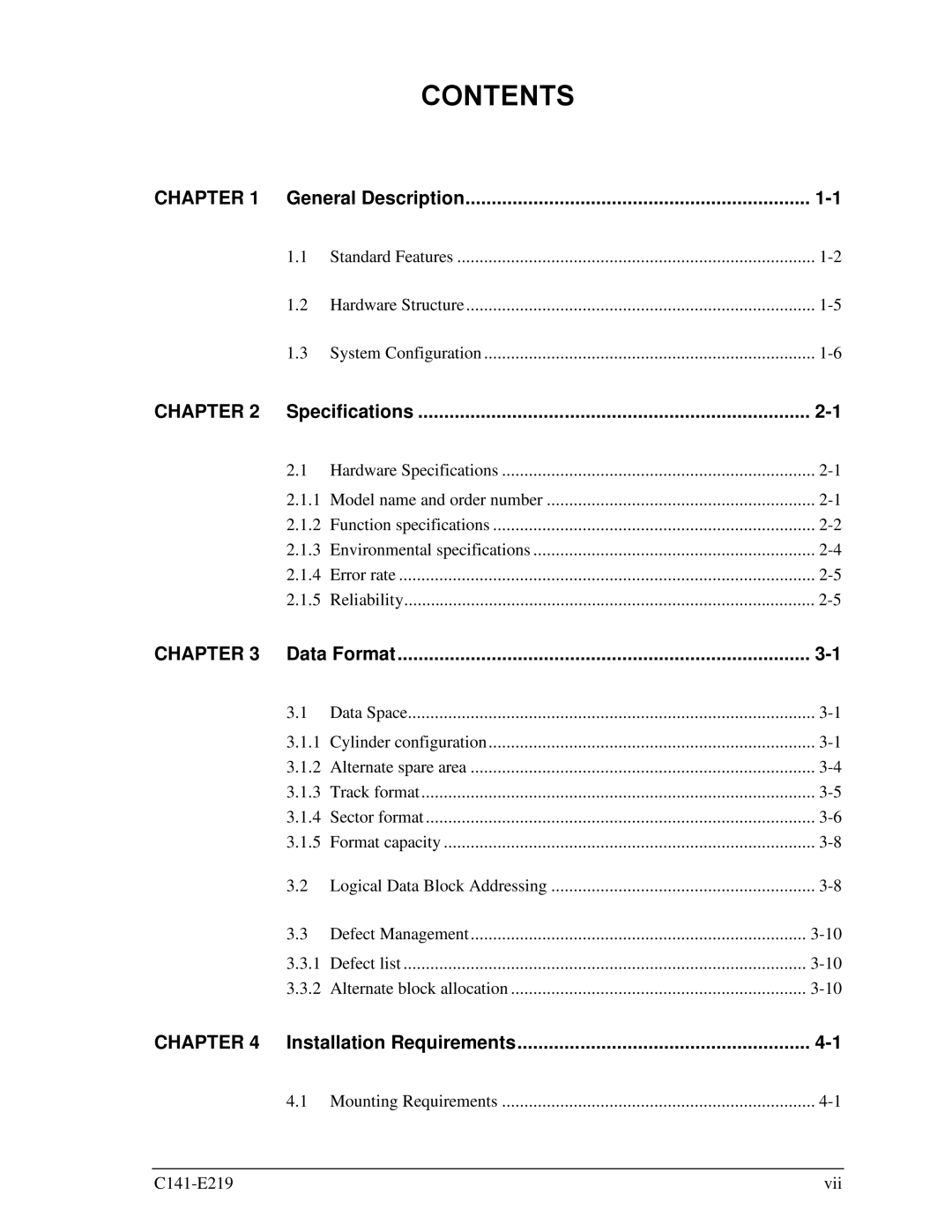 Fujitsu MAV2036RC, MAV2073RC manual Contents 