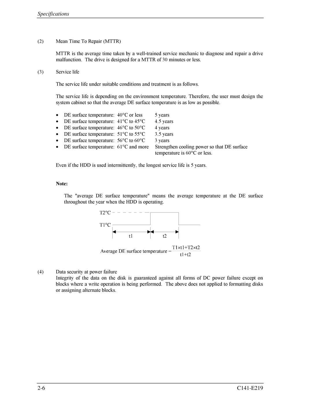 Fujitsu MAV2073RC, MAV2036RC manual Specifications 