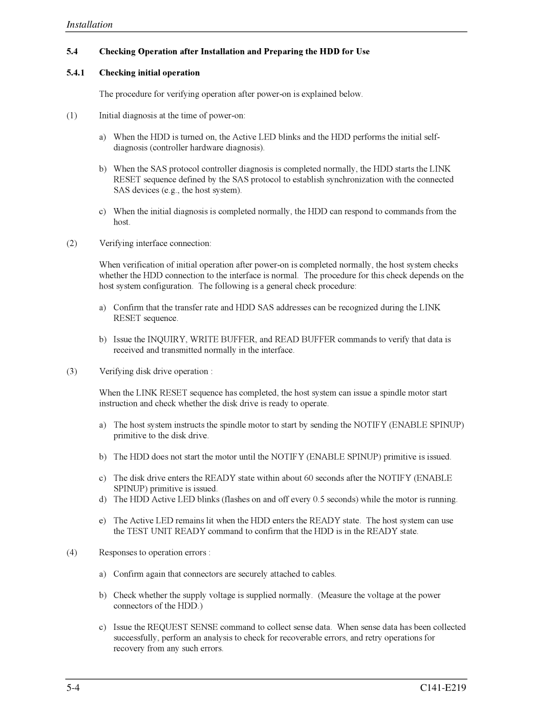 Fujitsu MAV2073RC, MAV2036RC manual Installation 