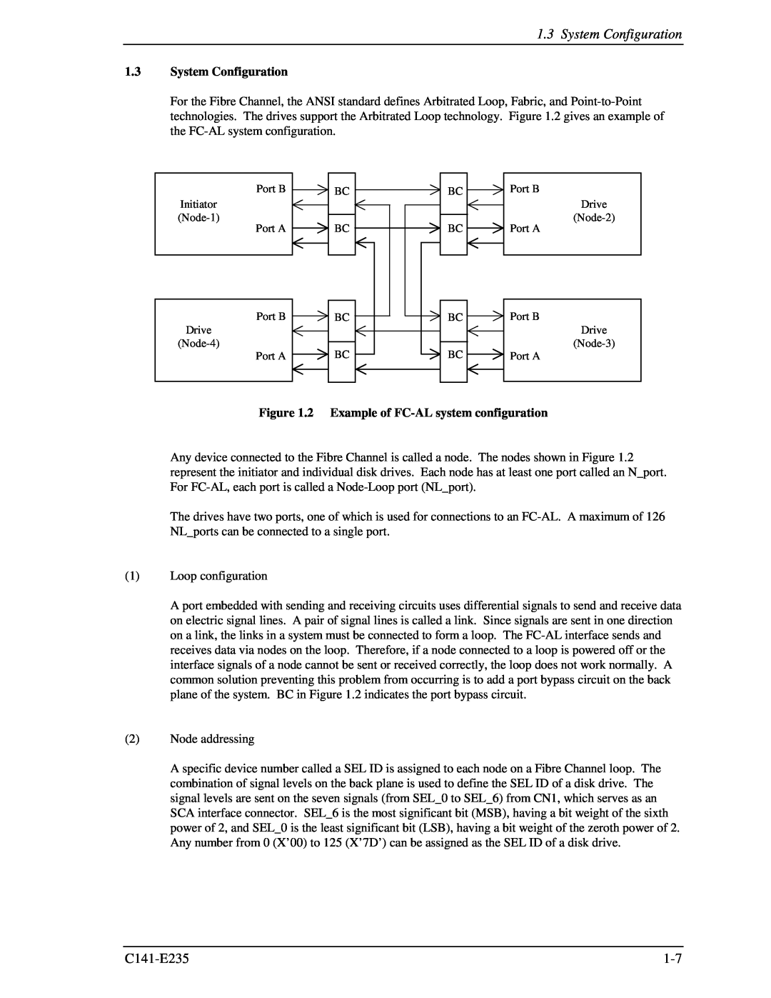 Fujitsu MAW3073fc, MAW3300FC, MAW3147FC manual System Configuration, 2 Example of FC-AL system configuration 