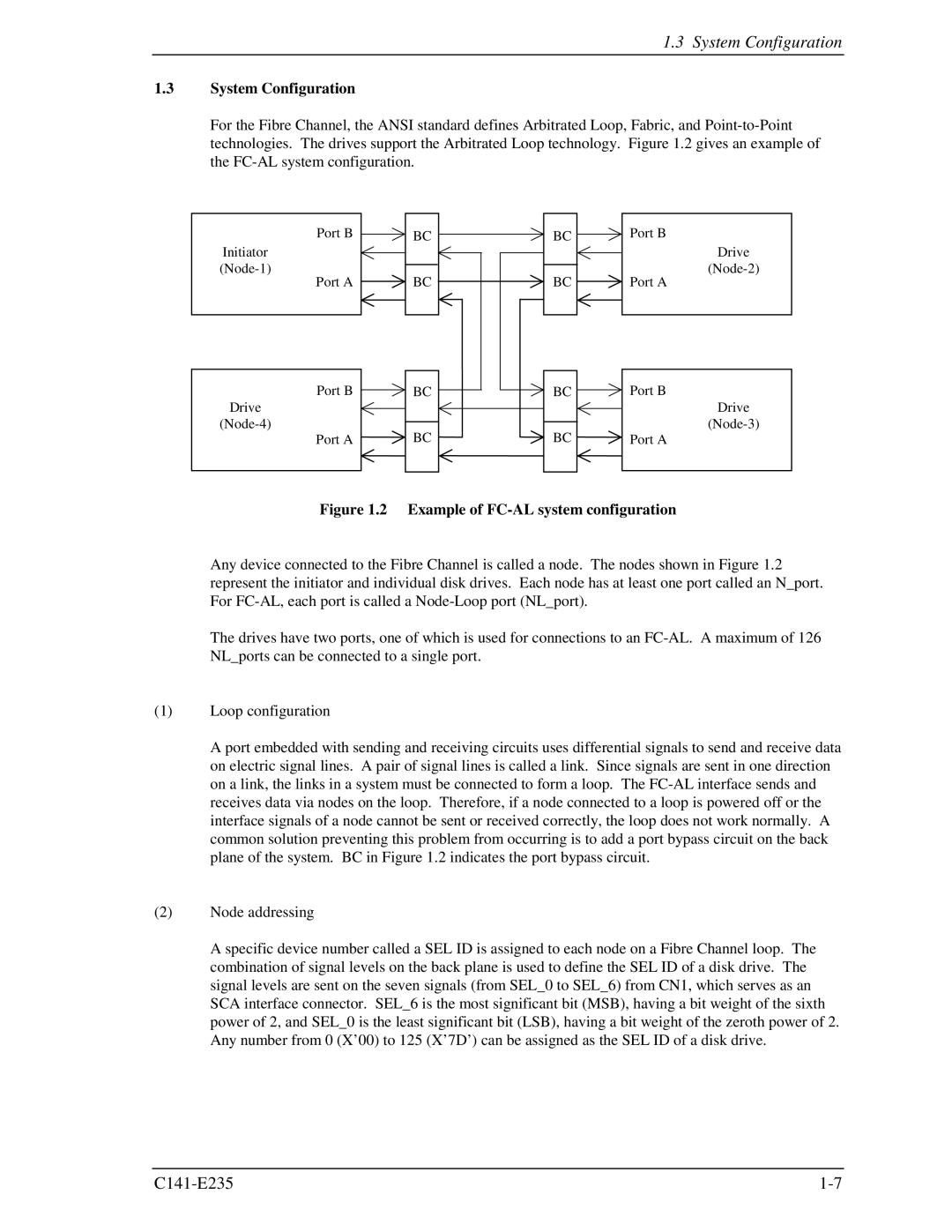 Fujitsu MAW3073fc, MAW3300FC, MAW3147FC manual System Configuration, Example of FC-AL system configuration 