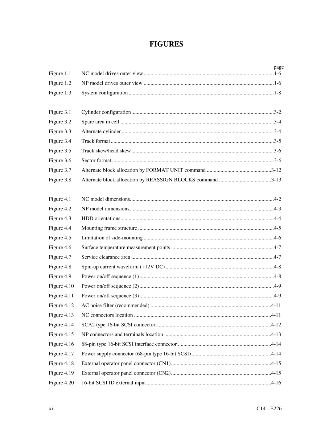 Fujitsu MAW3147NC/NP, MAW3300NC/NP, MAW3073NC/NP manual Figures 