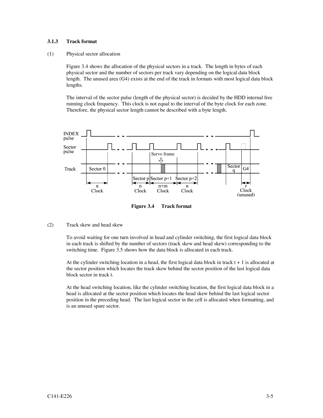 Fujitsu MAW3300NC/NP, MAW3073NC/NP, MAW3147NC/NP manual Track format 