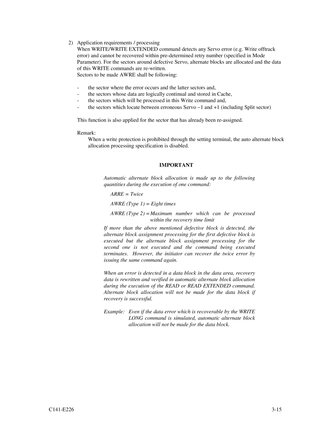 Fujitsu MAW3073NC/NP, MAW3300NC/NP, MAW3147NC/NP manual C141-E226 