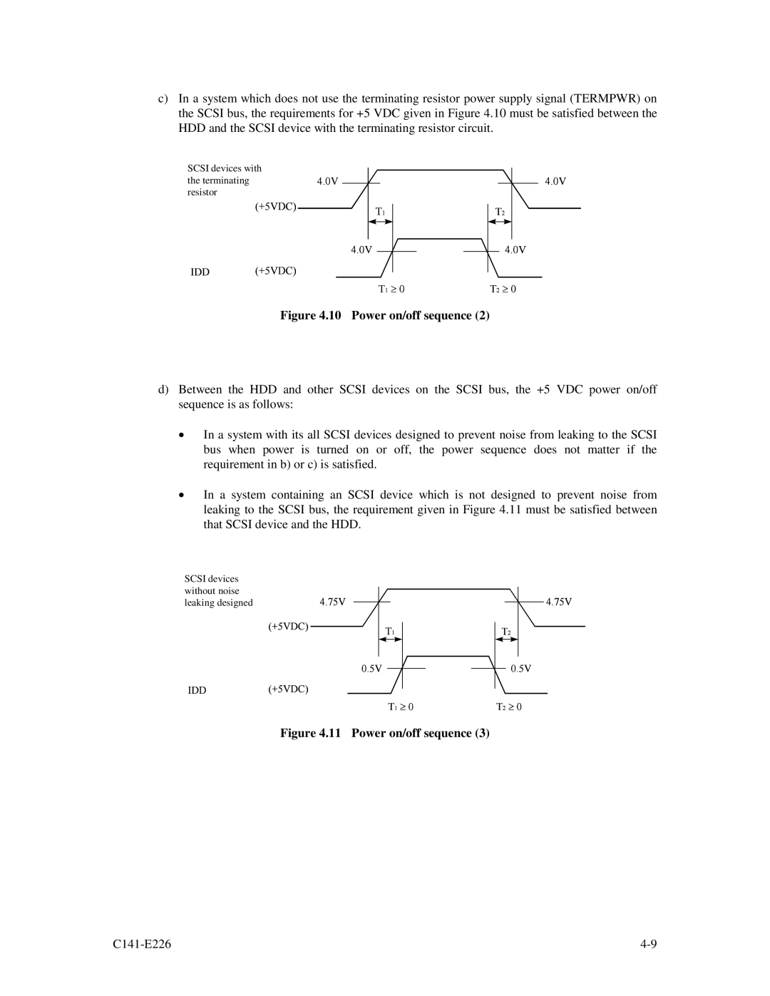 Fujitsu MAW3147NC/NP, MAW3300NC/NP, MAW3073NC/NP manual Power on/off sequence 