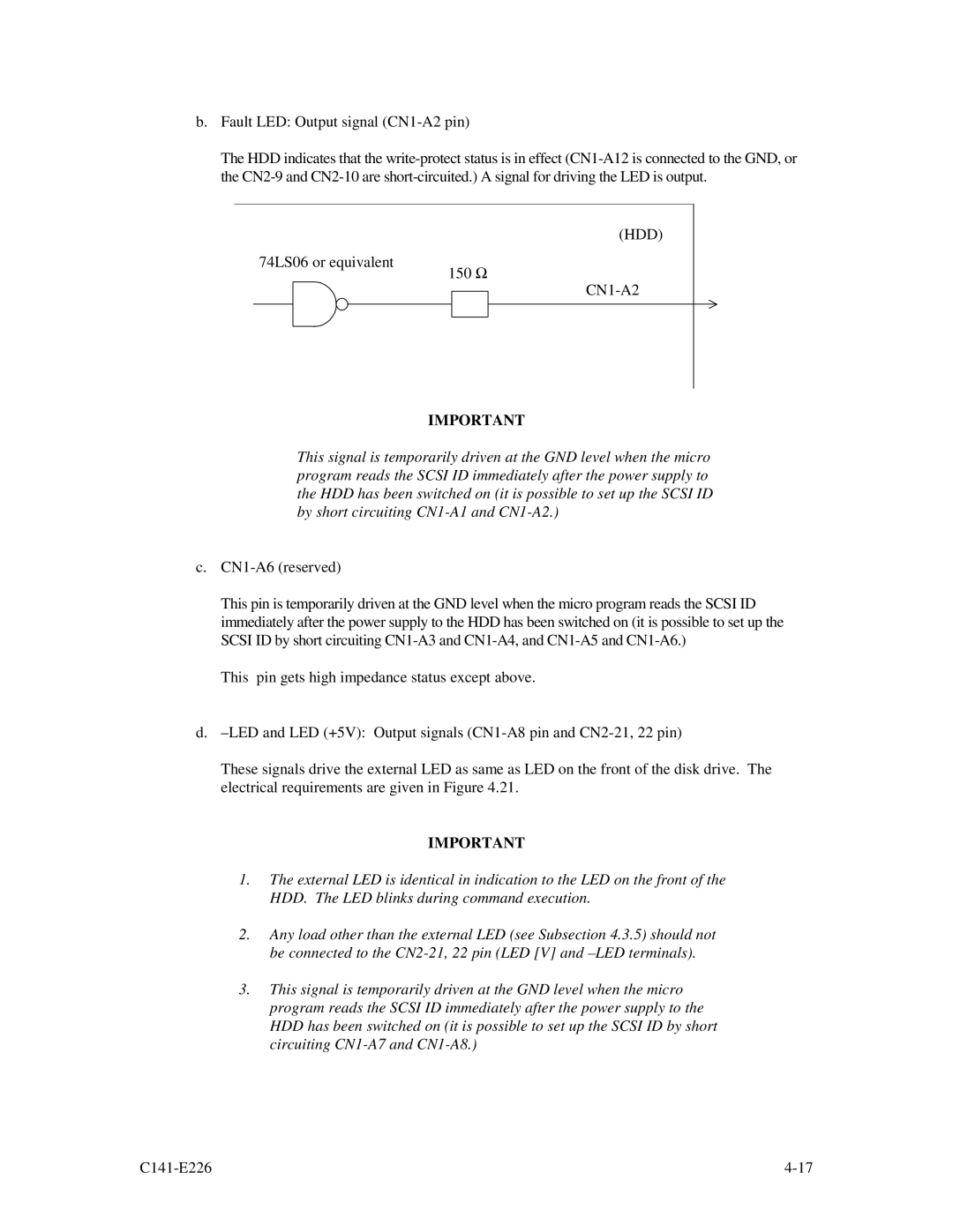 Fujitsu MAW3073NC/NP, MAW3300NC/NP, MAW3147NC/NP manual 74LS06 or equivalent 150 Ω CN1-A2 