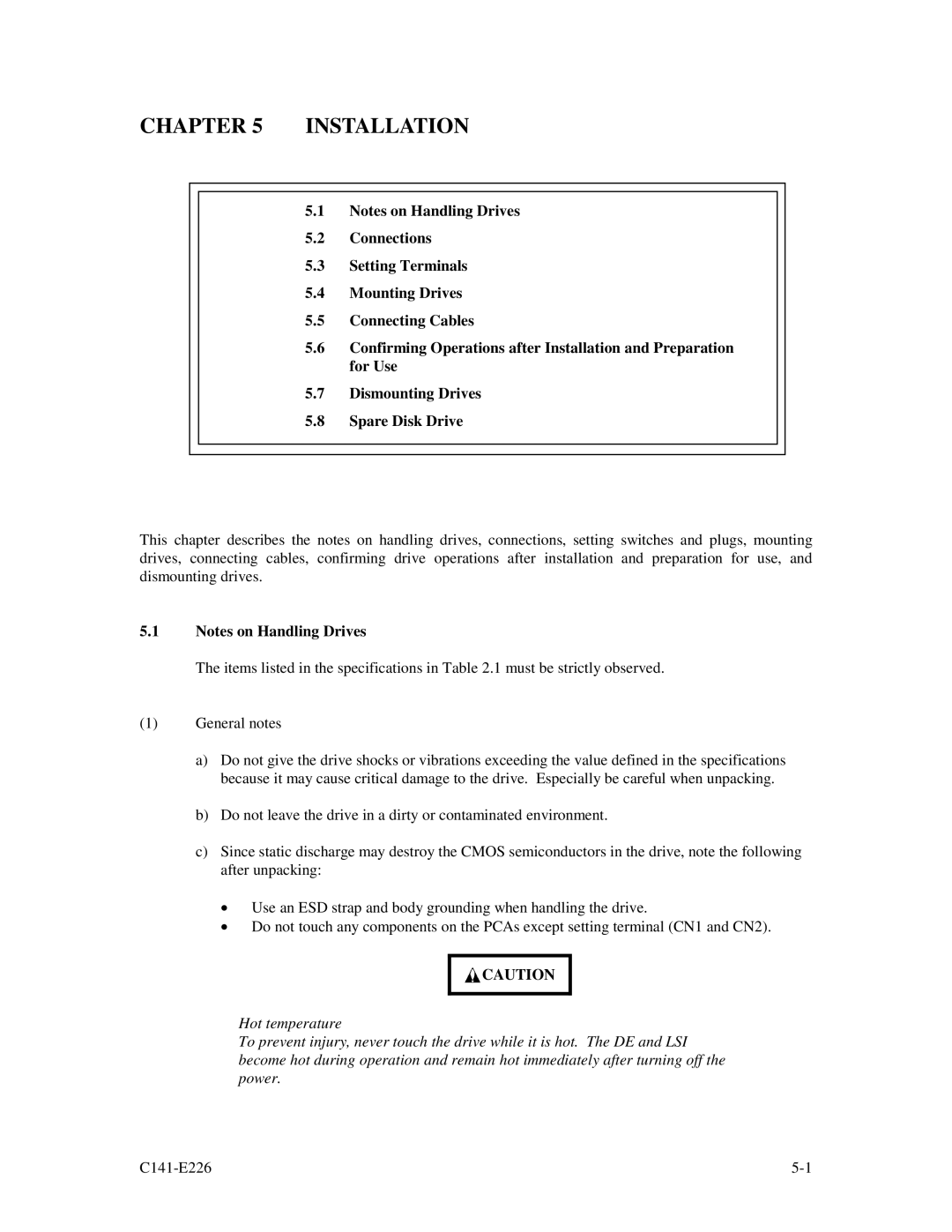 Fujitsu MAW3073NC/NP, MAW3300NC/NP, MAW3147NC/NP manual Installation 