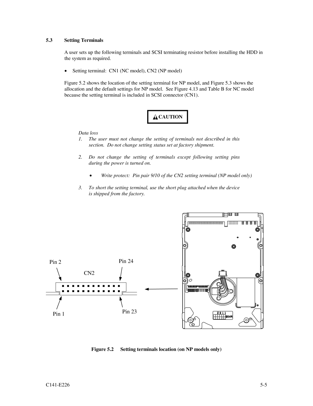 Fujitsu MAW3147NC/NP, MAW3300NC/NP, MAW3073NC/NP manual CN2 