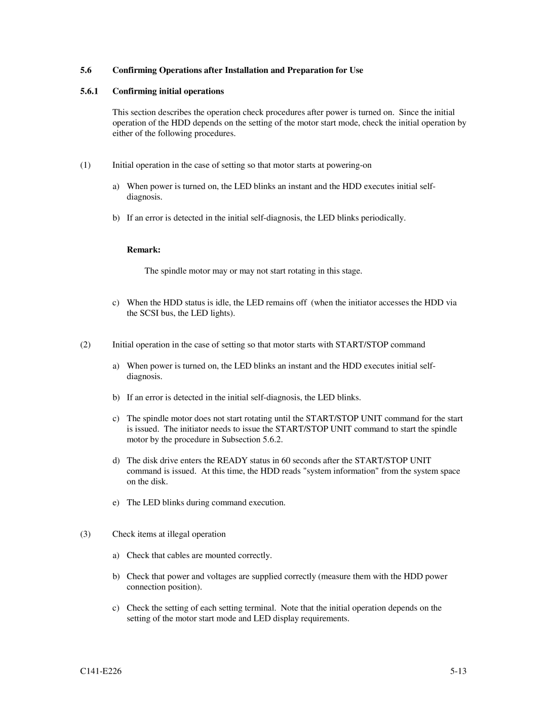 Fujitsu MAW3073NC/NP, MAW3300NC/NP, MAW3147NC/NP manual Remark 