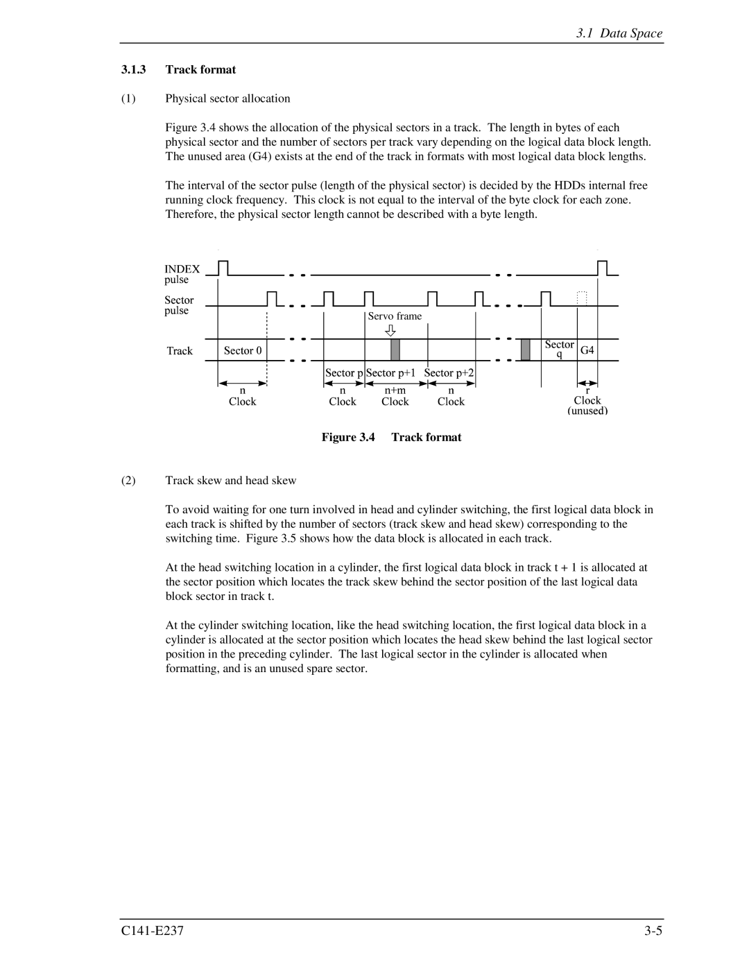 Fujitsu MAX3036RC, MAX3147RC, MAX3073RC manual Track format 