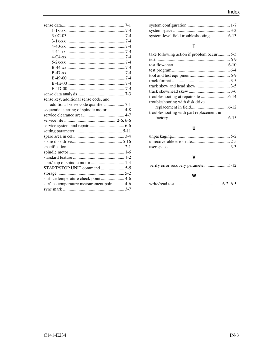 Fujitsu MAX3147FC, MAX3073FC, MAX3036FC manual C141-E234 IN-3 