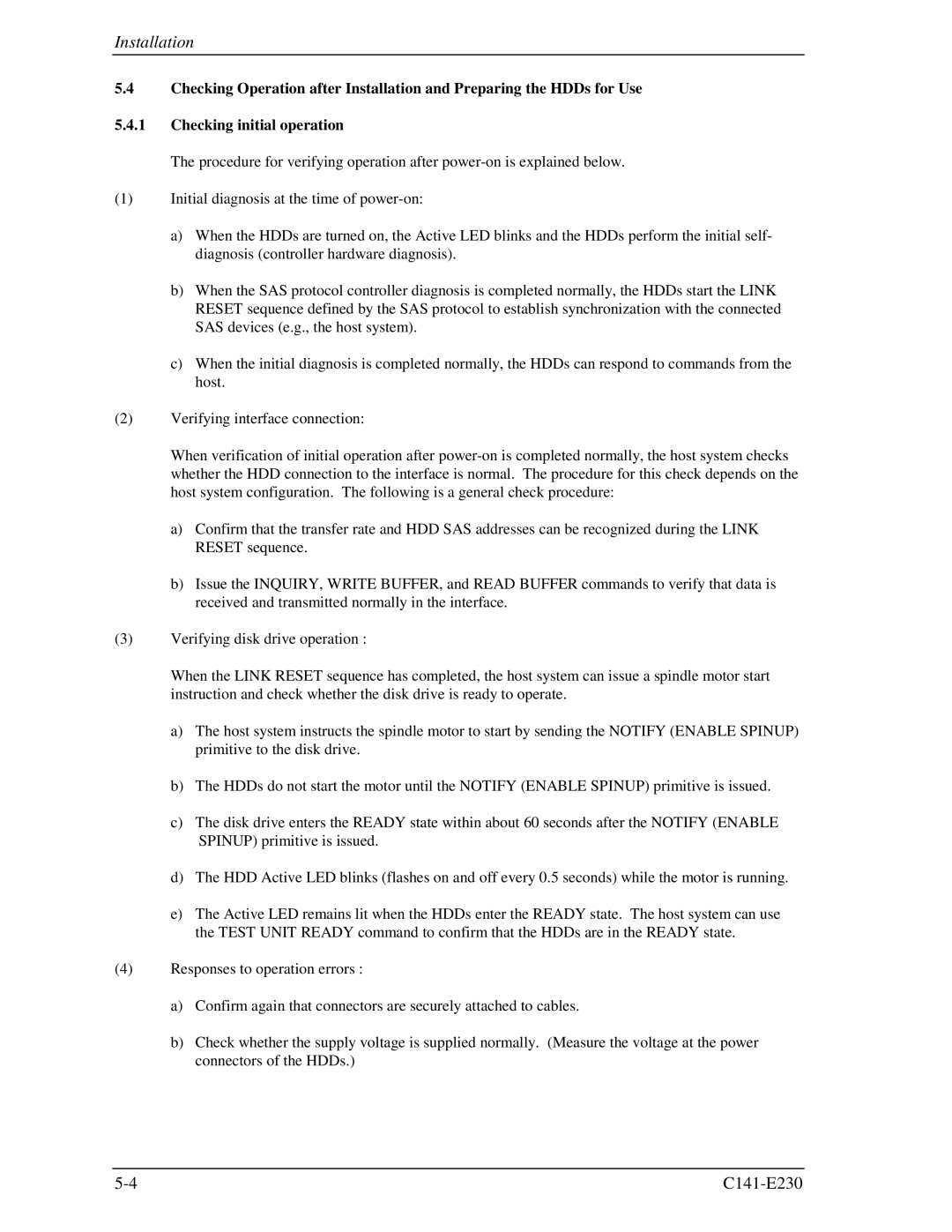 Fujitsu MAY2073RC, MAY2036RC manual Installation 