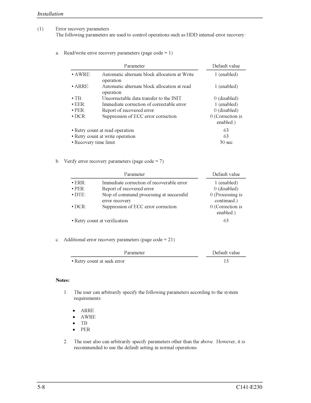 Fujitsu MAY2073RC, MAY2036RC manual Arre Awre PER 