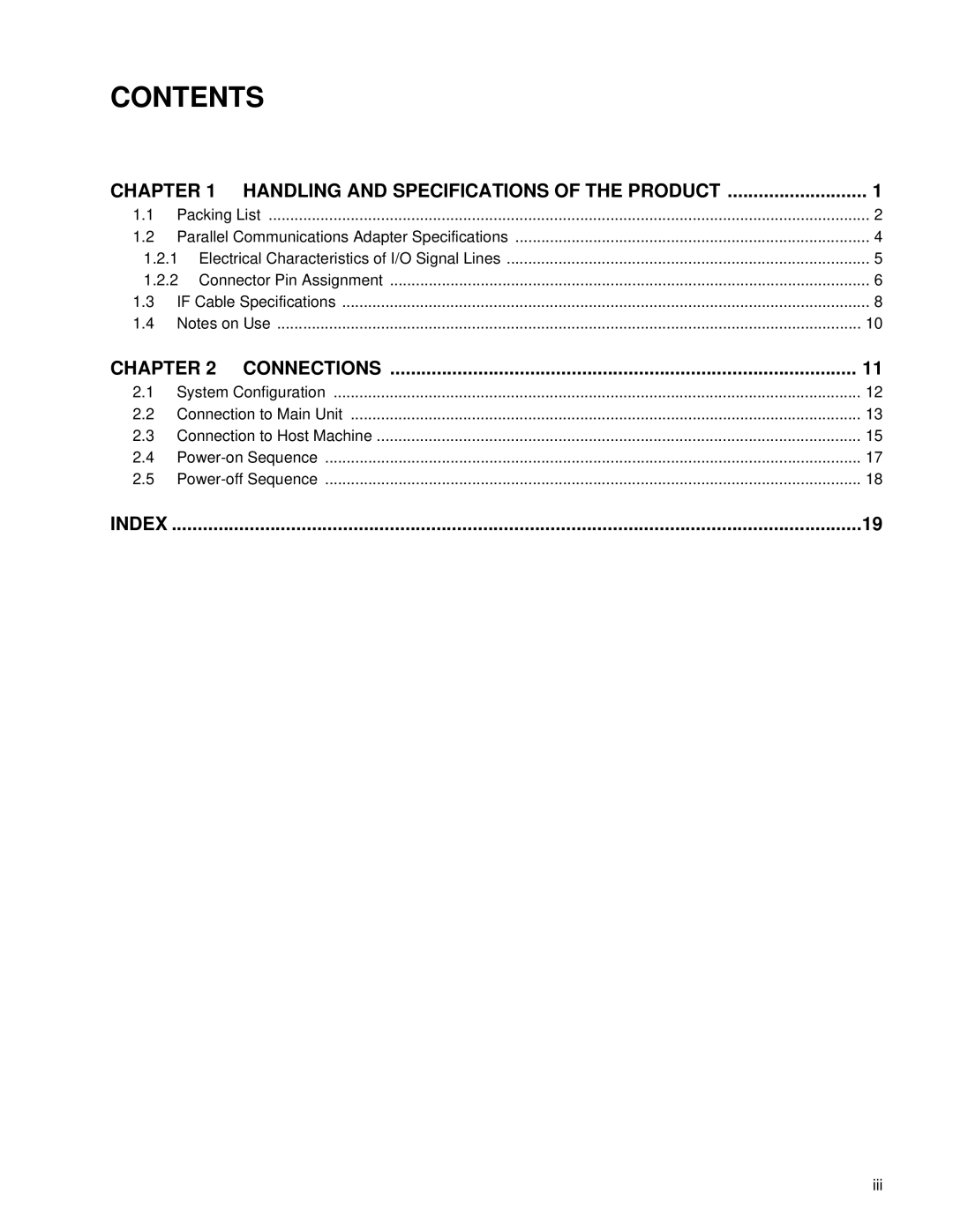 Fujitsu MB2142-03 manual Contents 