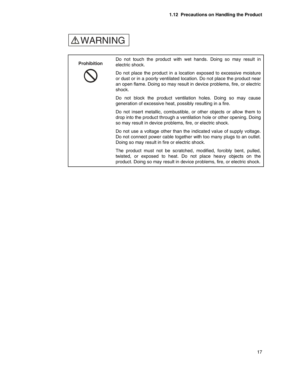 Fujitsu MB2147-01 manual Precautions on Handling the Product Prohibition 