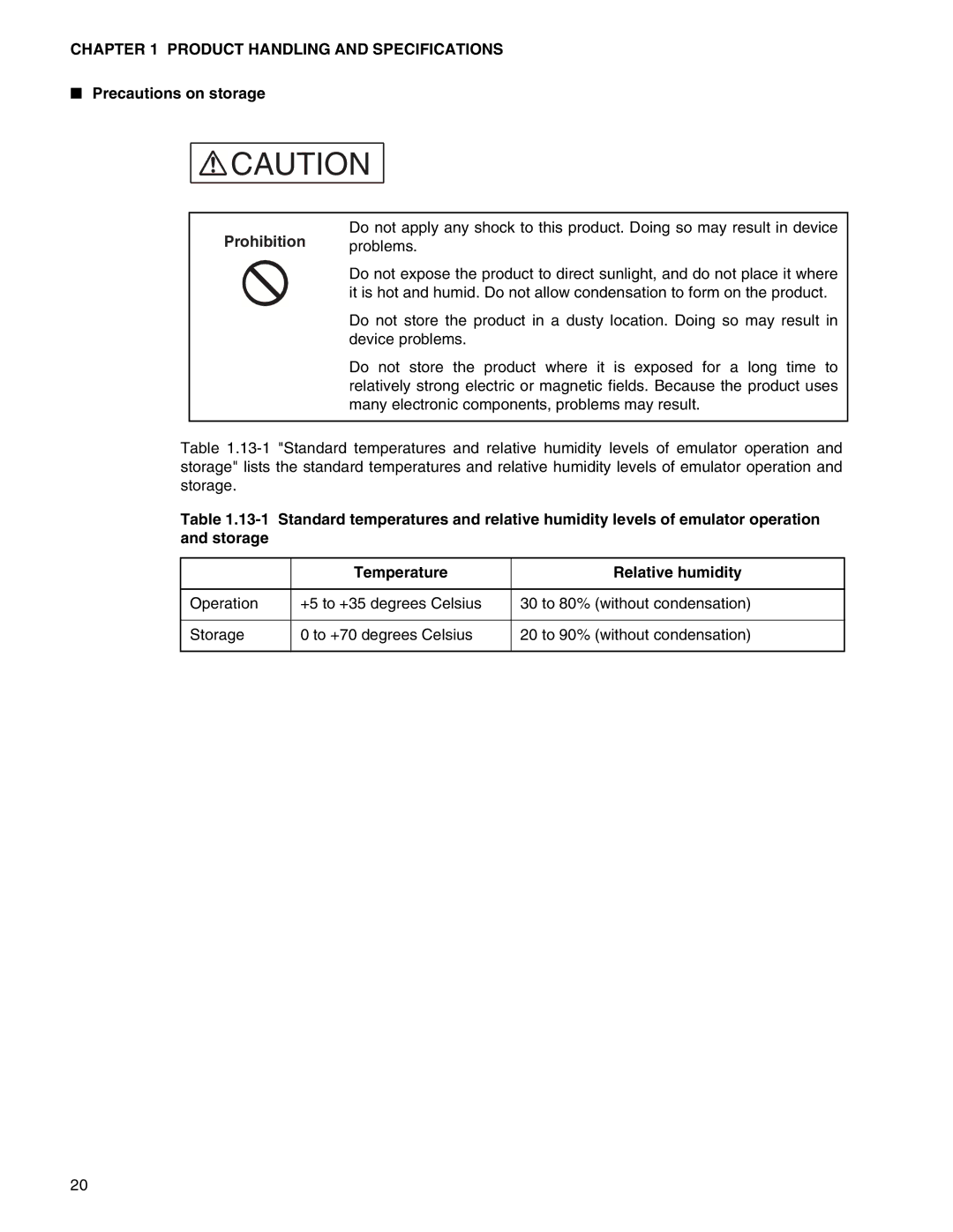 Fujitsu MB2147-01 manual Precautions on storage, Prohibition problems 