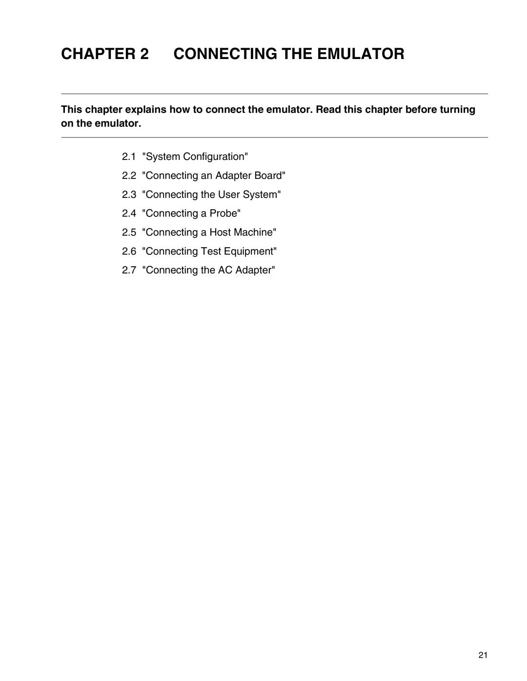 Fujitsu MB2147-01 manual Connecting the Emulator 