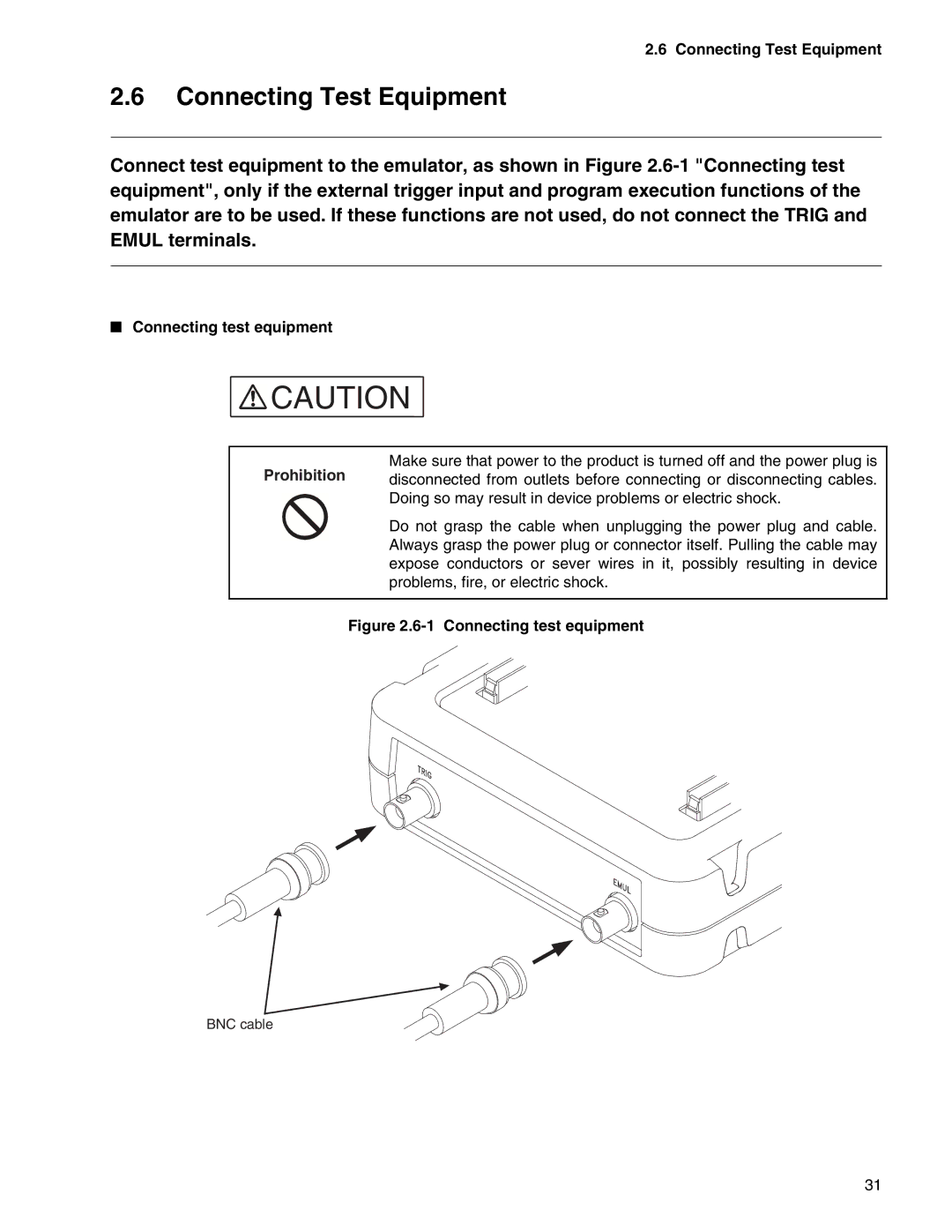 Fujitsu MB2147-01 manual Connecting Test Equipment 