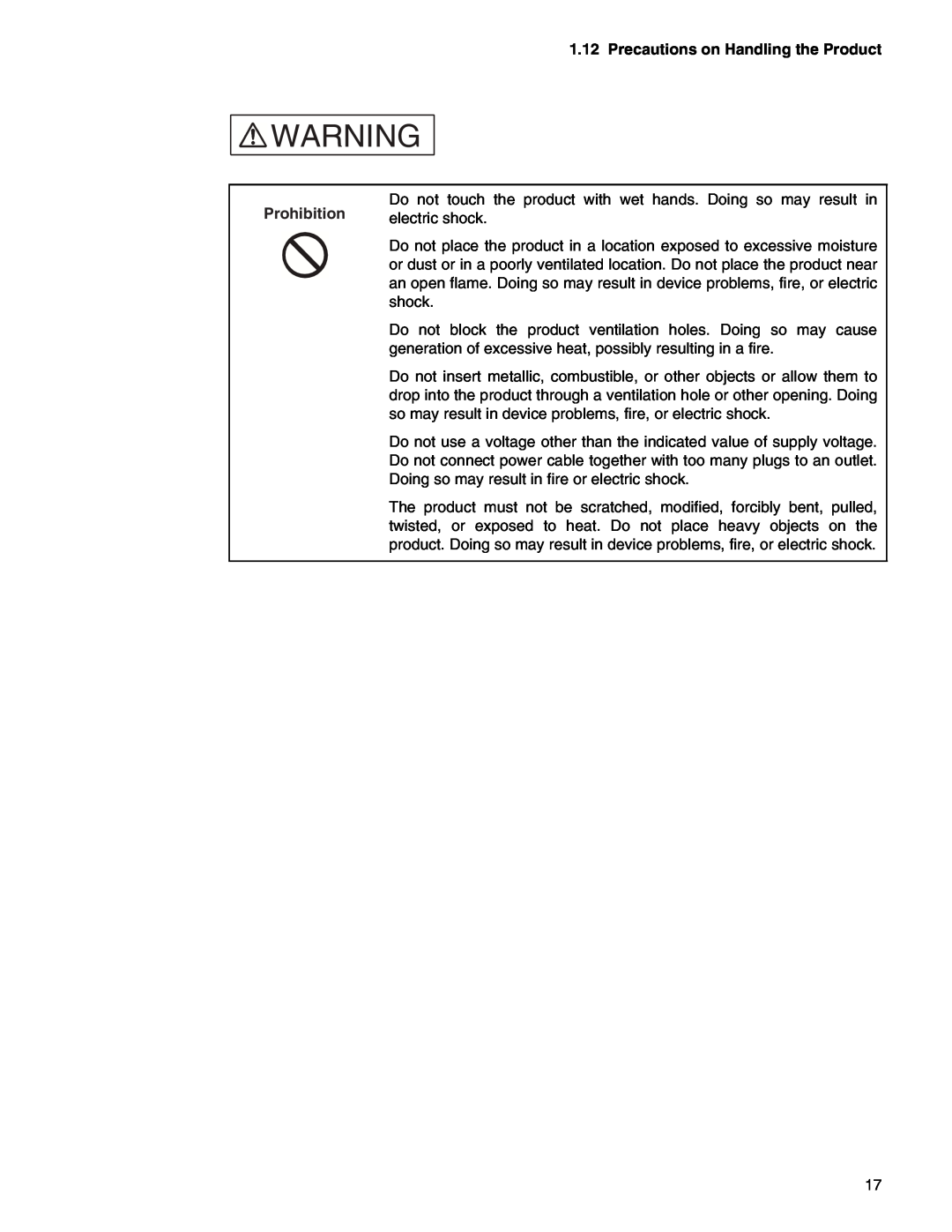 Fujitsu MB2147-01 manual Precautions on Handling the Product, Prohibition 