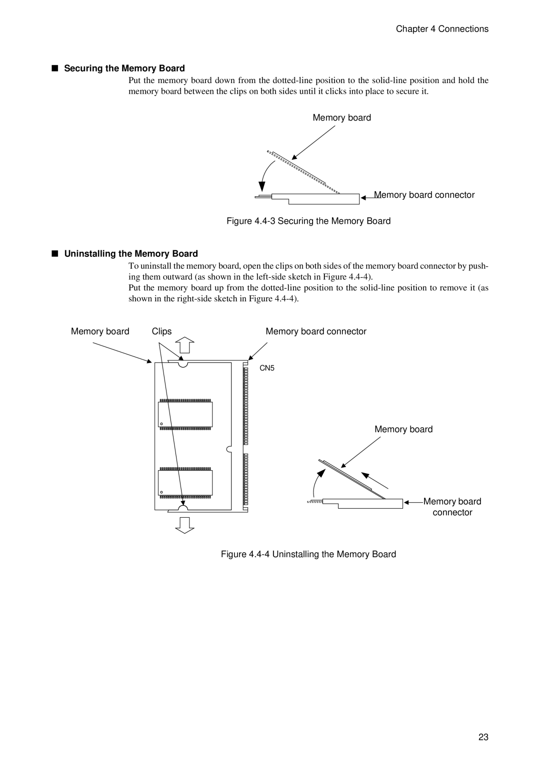 Fujitsu MB2198-130 operation manual Securing the Memory Board, Uninstalling the Memory Board, Memory board 