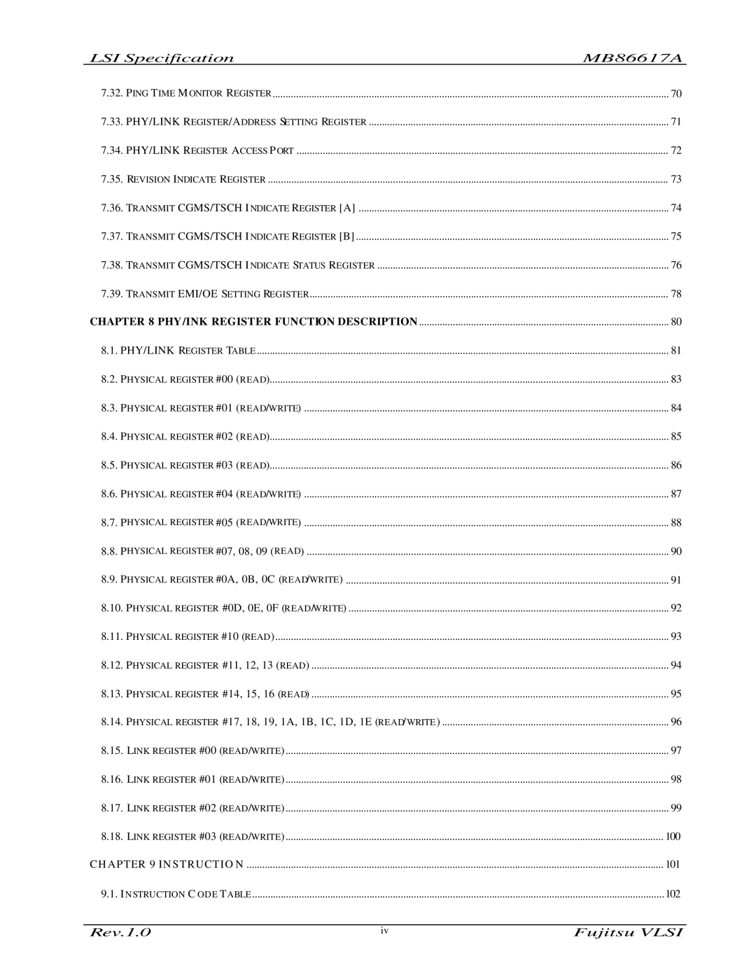 Fujitsu MB86617A manual 101 