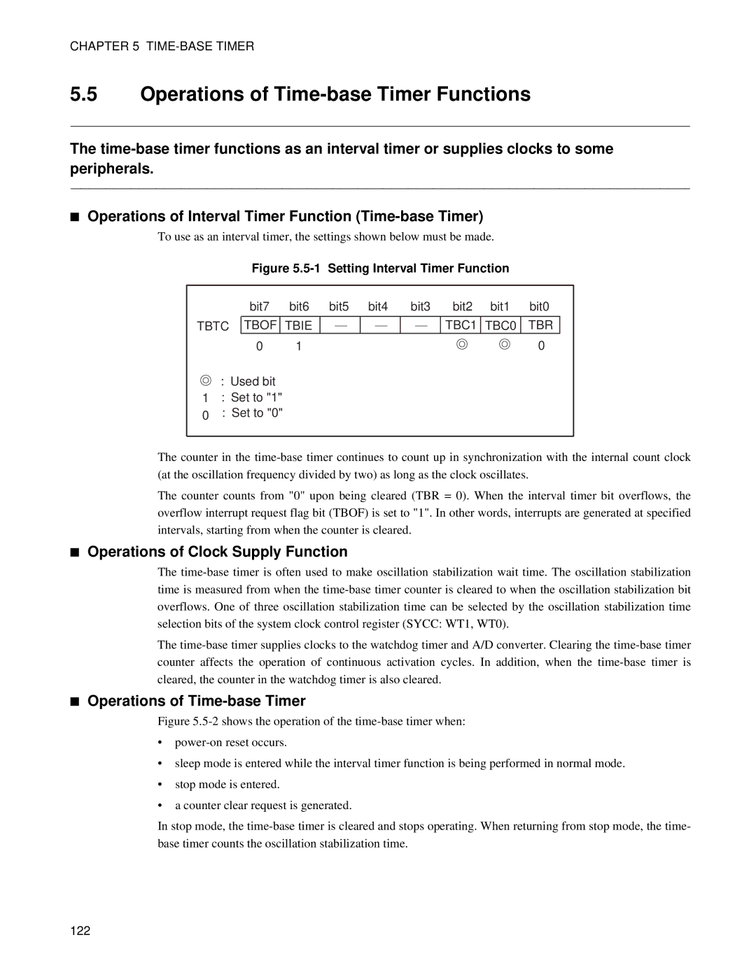 Fujitsu MB89202, F202RA manual Operations of Time-base Timer Functions, Operations of Clock Supply Function 