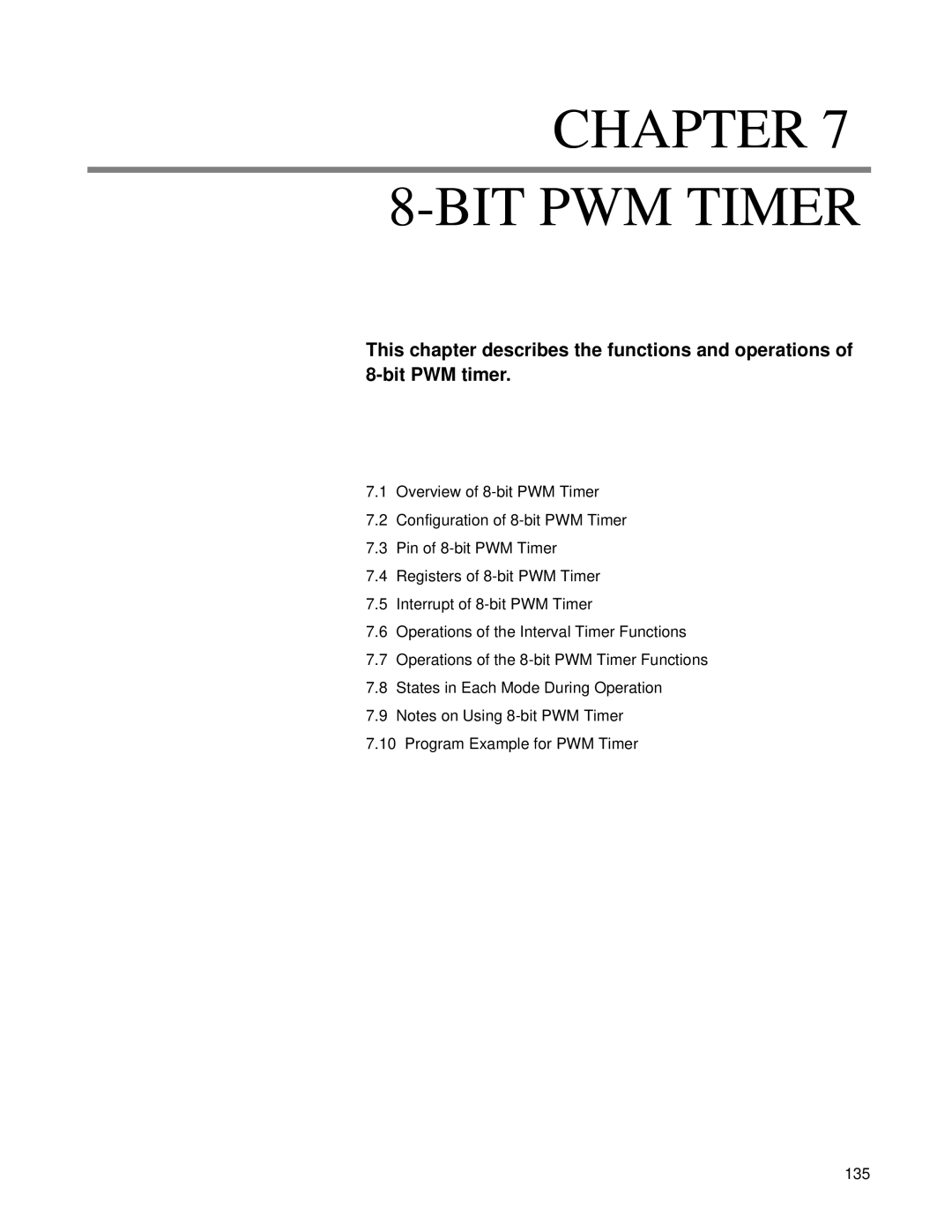 Fujitsu F202RA, MB89202 manual Chapter BIT PWM Timer 