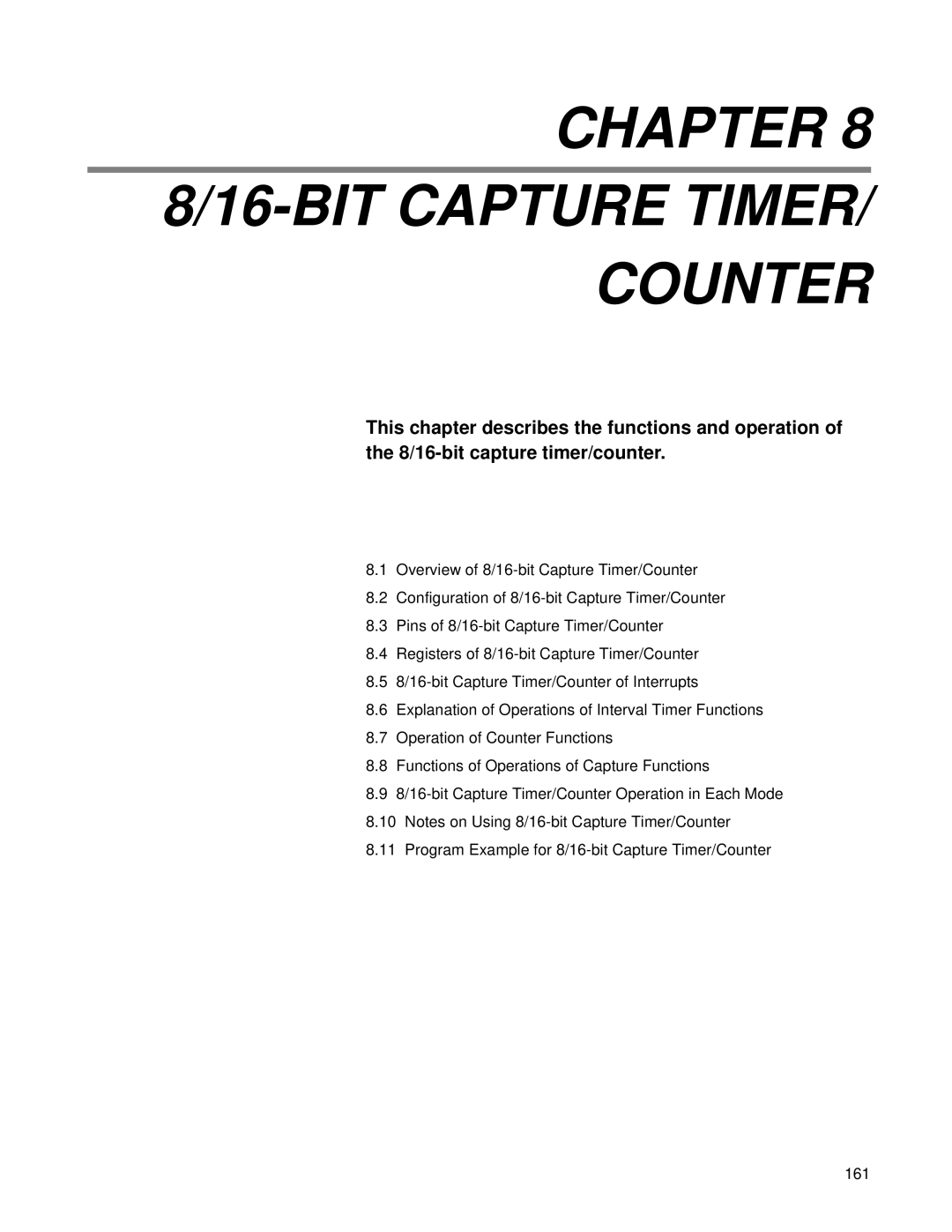 Fujitsu F202RA, MB89202 manual Chapter BIT Capture TIMER/ Counter 