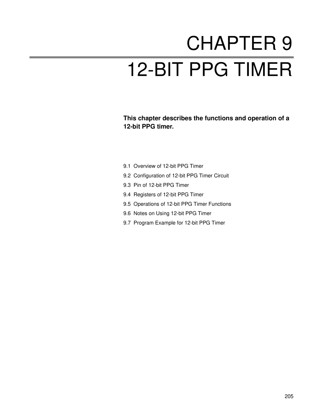 Fujitsu F202RA, MB89202 manual Chapter BIT PPG Timer 