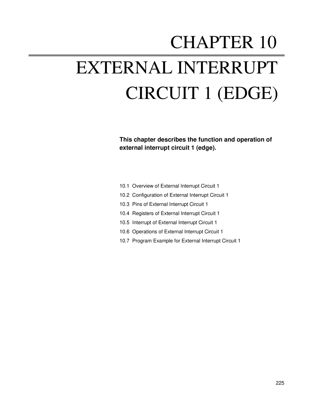 Fujitsu F202RA, MB89202 manual Chapter External Interrupt Circuit 1 Edge 