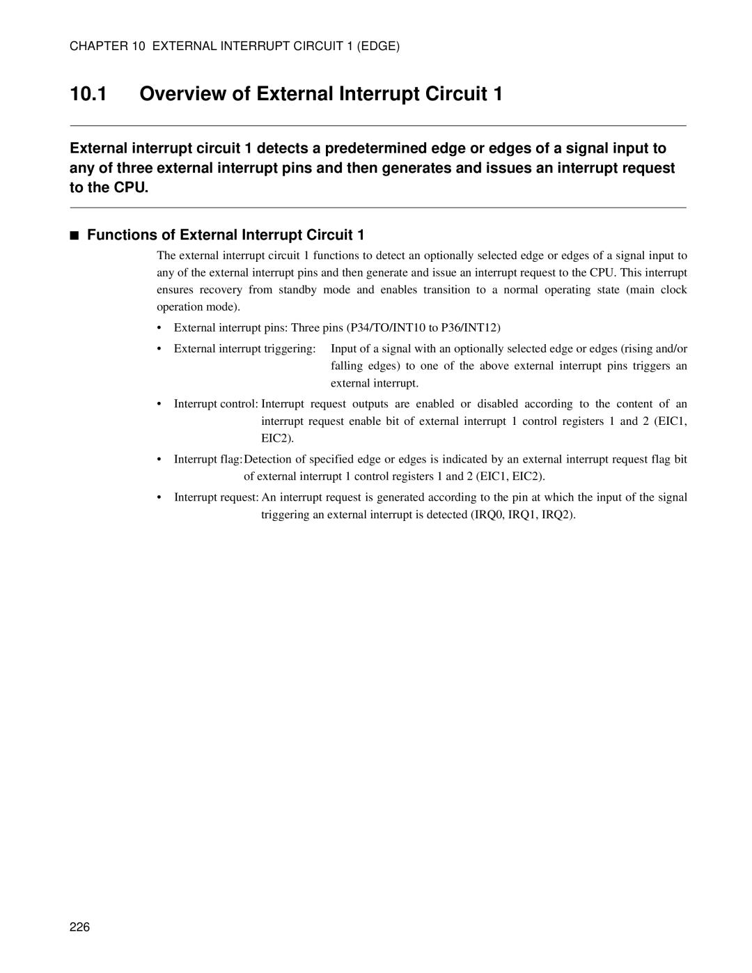 Fujitsu MB89202, F202RA manual Overview of External Interrupt Circuit, External Interrupt Circuit 1 Edge 