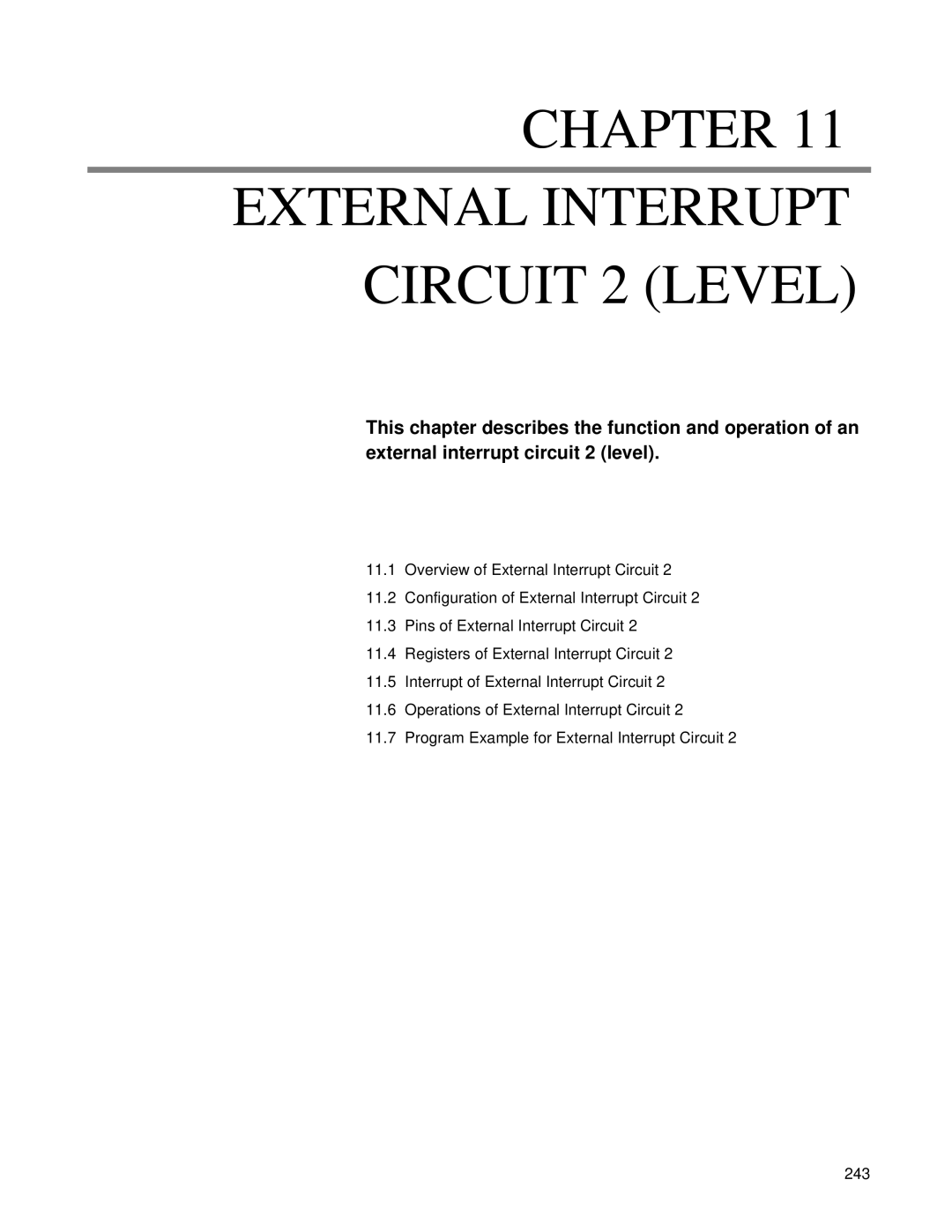 Fujitsu F202RA, MB89202 manual Chapter External Interrupt Circuit 2 Level 