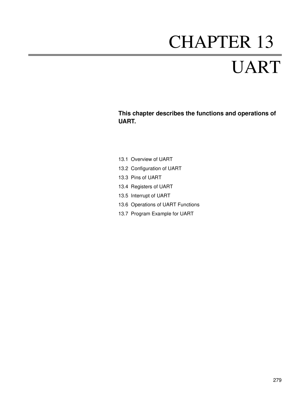 Fujitsu F202RA, MB89202 manual Chapter Uart, This chapter describes the functions and operations of Uart 