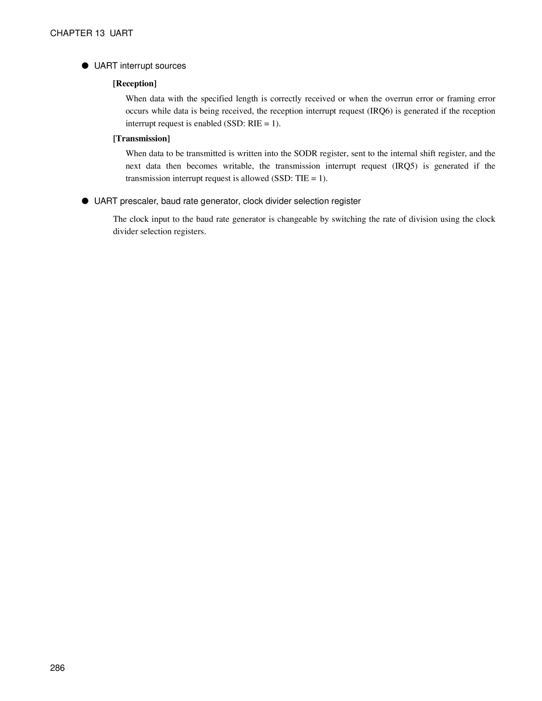 Fujitsu MB89202, F202RA manual Uart interrupt sources, 286 