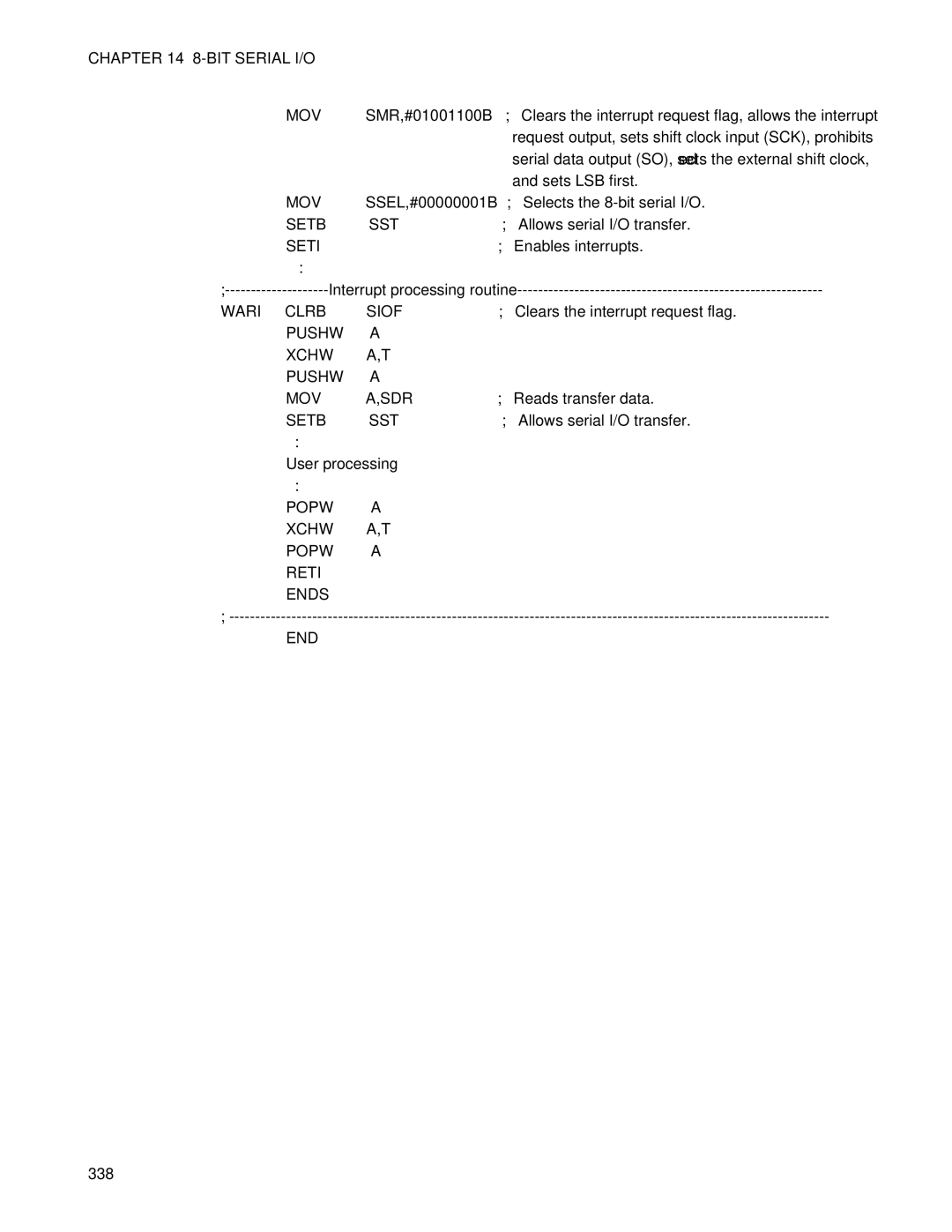 Fujitsu MB89202, F202RA manual Pushw Xchw MOV SDR, 338 