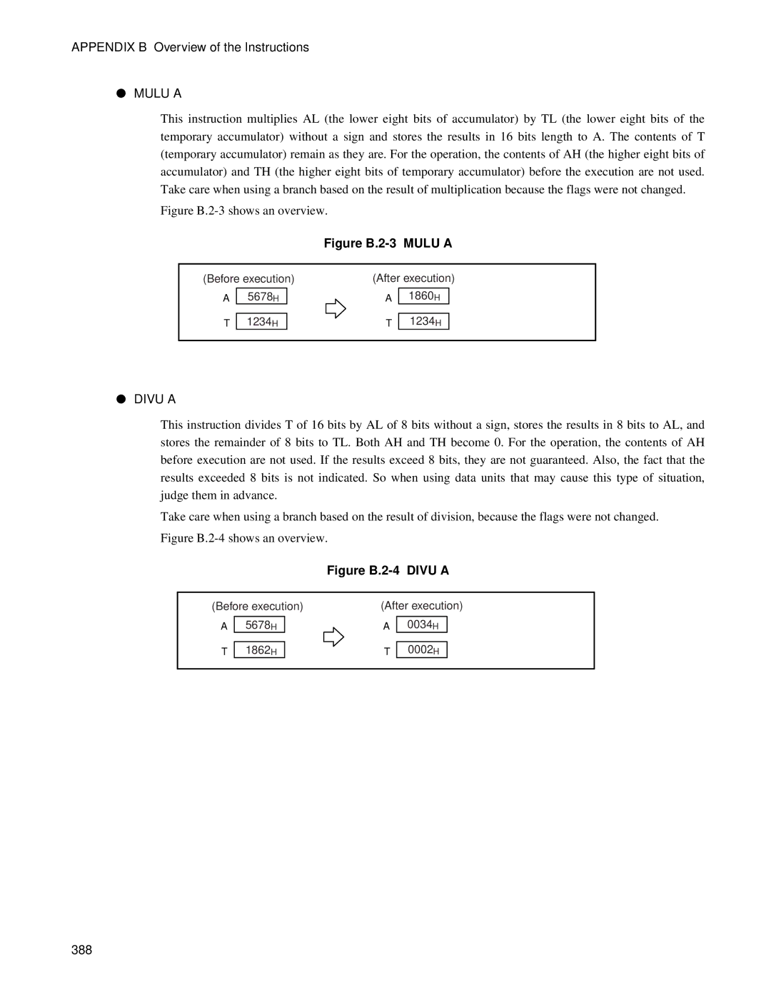 Fujitsu MB89202, F202RA manual Mulu a, Divu a, 388 