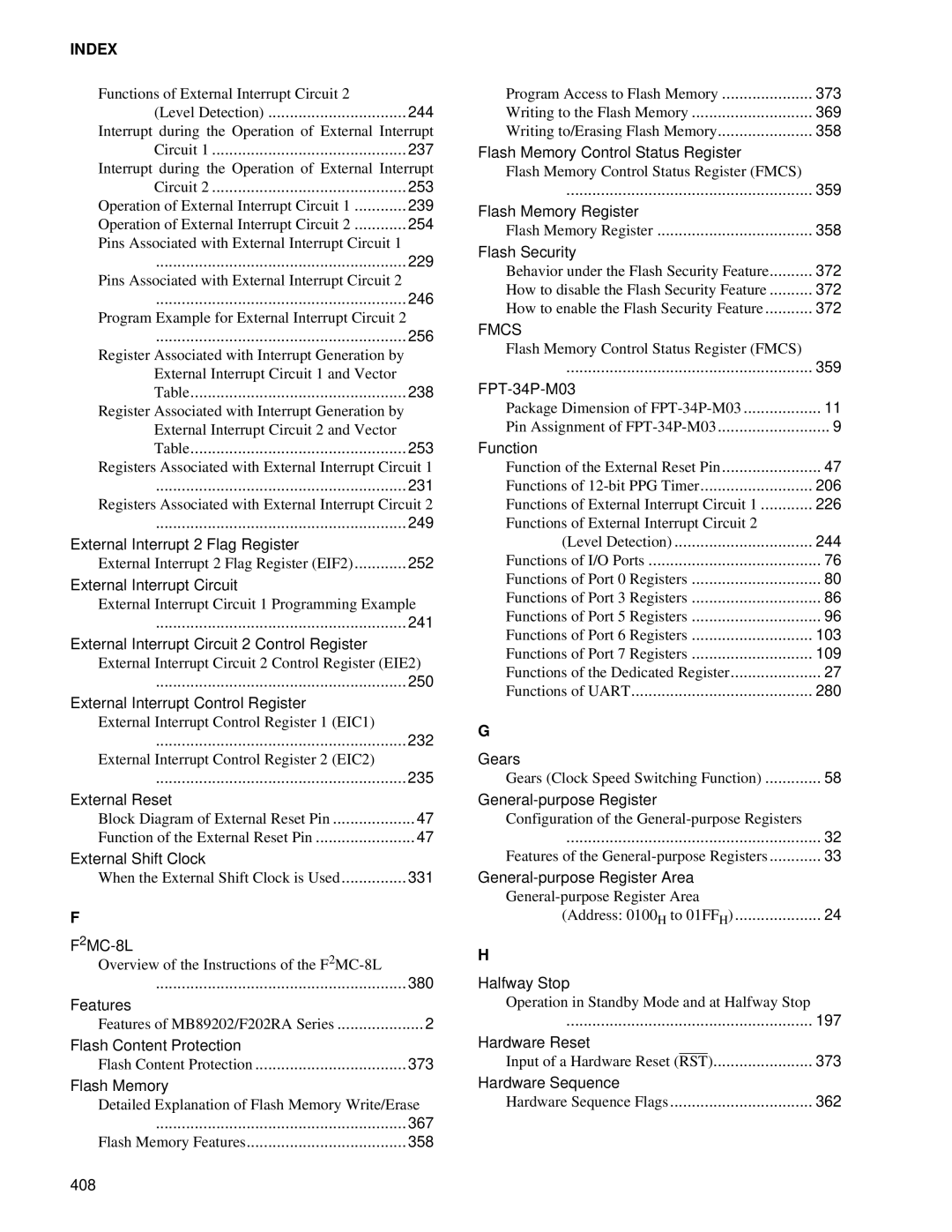 Fujitsu MB89202, F202RA manual F2MC-8L, Fmcs 