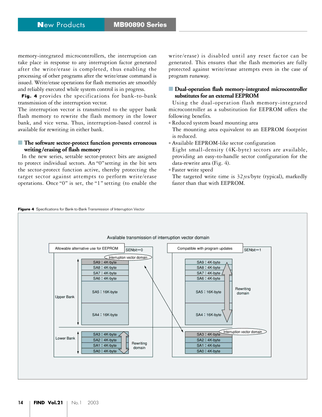 Fujitsu MB90890 manual Writing /erasing of flash memory, Available transmission of interruption vector domain 